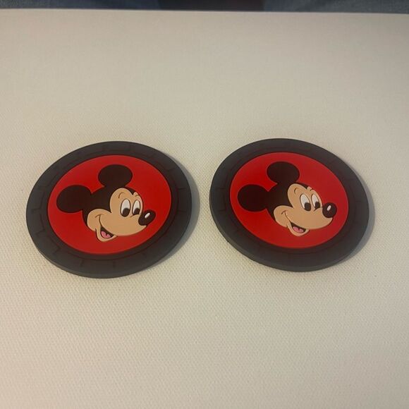 Mickey Mouse Car Cup Coasters in Black set of 2 NWT - Picture 5 of 7
